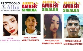 Desaparecen cinco personas en Sinaloa; emiten Alertas Amber y Protocolo Alba en Culiacán, Mazatlán y Elota