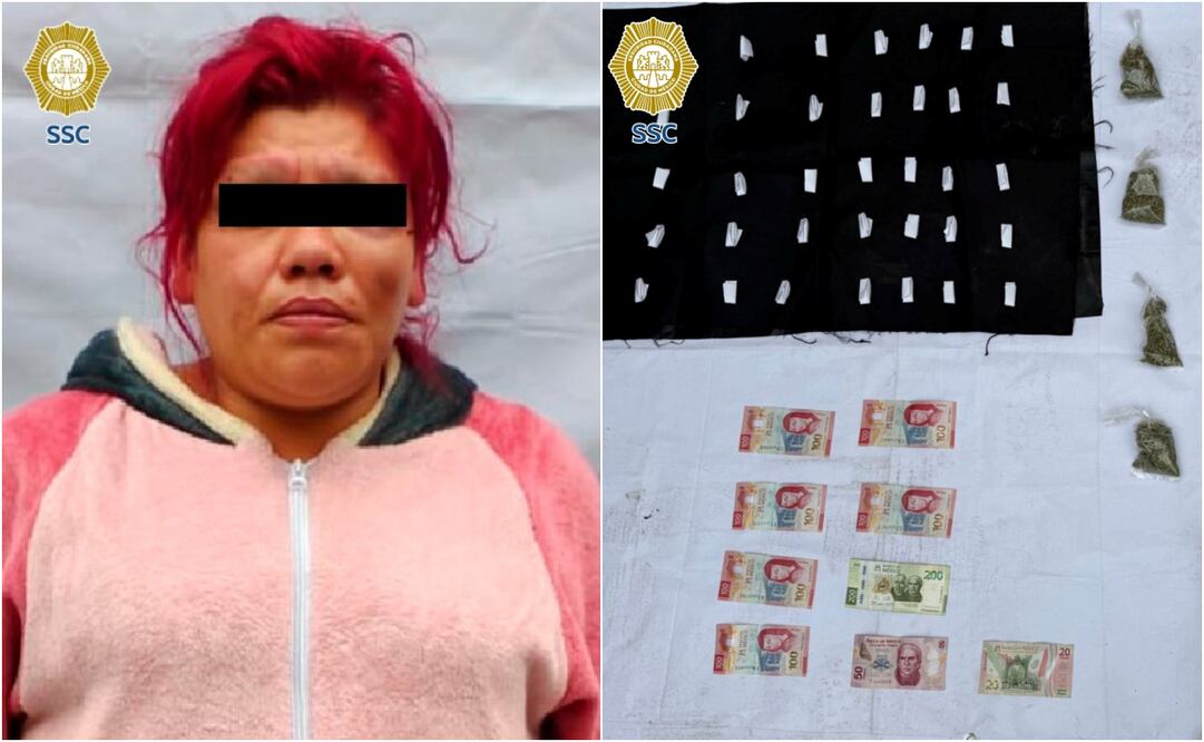 Mujer detenida en CDMX. Foto: Especial