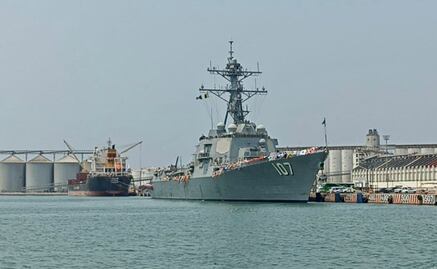 El destructor estadounidense USS Gravely atraca en Veracruz; Semar no ha informado el motivo de sus operaciones