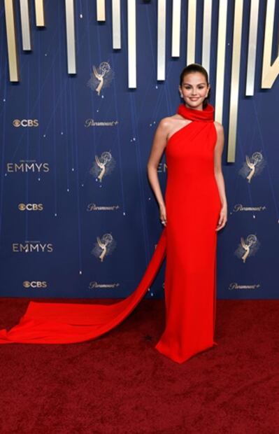 Selena Gomez lució espectacular en este vestido que fue diseñado exclusivamente para ella. Foto: AFP.