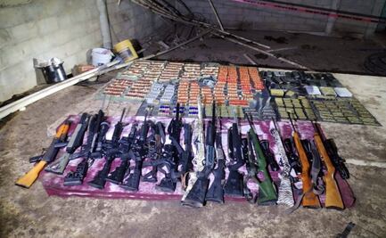 Ejército y Guardia Nacional aseguran arsenal y drogas en operativo en Oaxaca