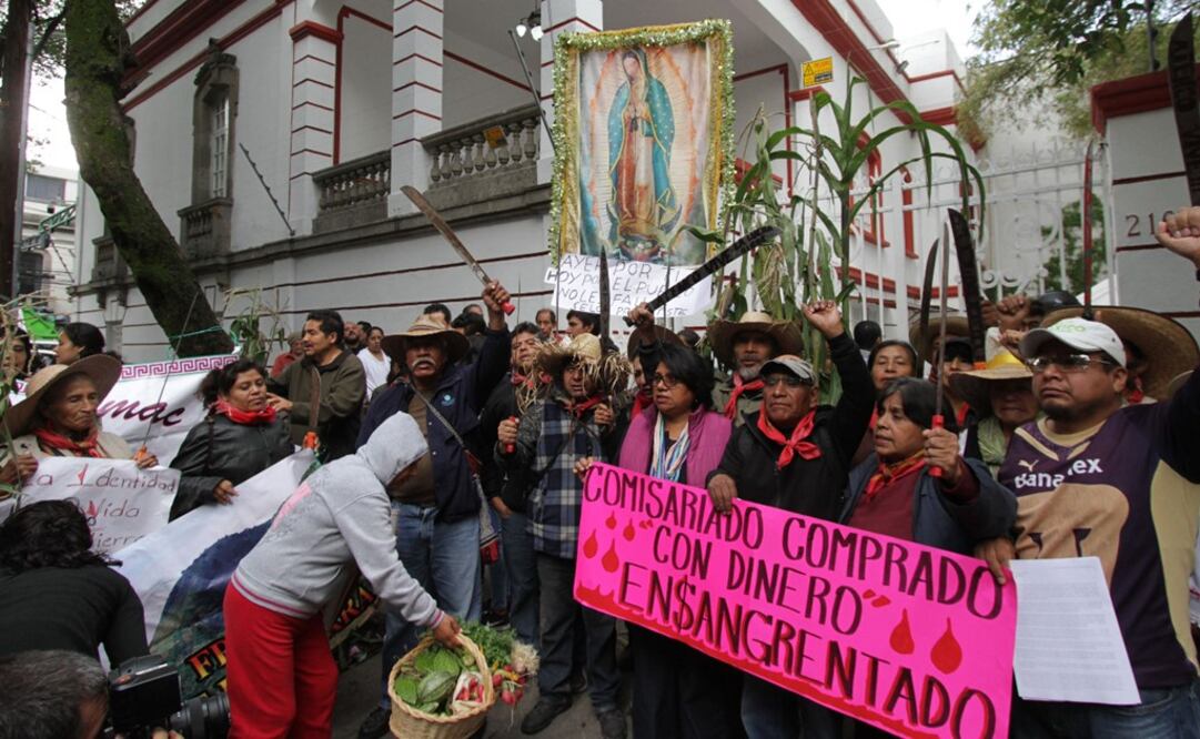 People from San Salvador Atenco tried to meet with López Obrador – Photo: Carlos Mejía/EL UNIVERSAL