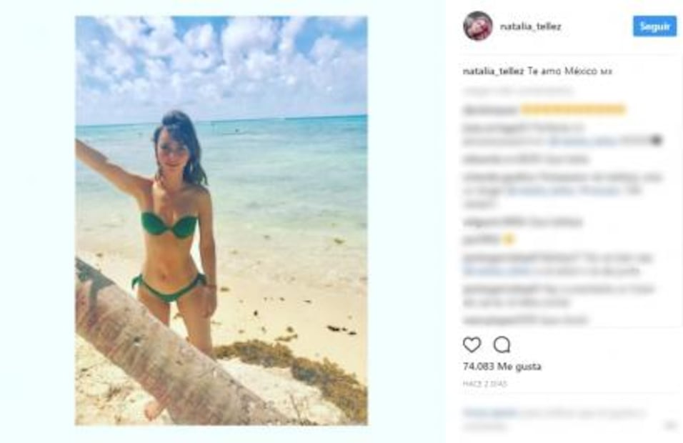 Natalia Téllez posa "topless"