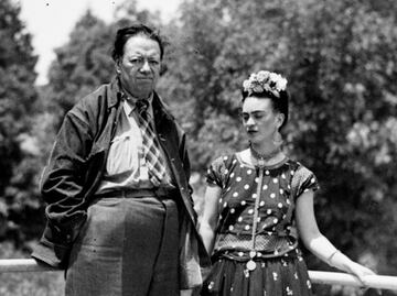 Frida Kahlo and Diego Rivera in Moscow