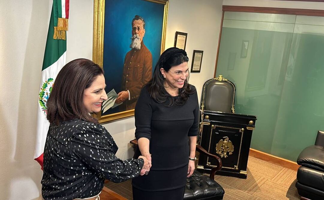 Reunión entre Mónica Soto, presidenta del Tribunal Electoral y Marcela Guerra, presidenta de la Cámara de Diputados / Foto: Antonio López Cruz. EL UNIVERSAL
