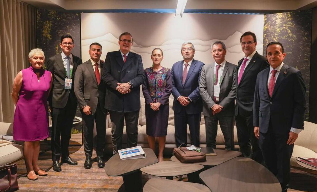 Equipo mexicano que viajó a la cumbre del G7 con Sheinbaum Pardo. Foto: Especial