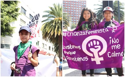 Niñas también marcharon contra la violencia hacia las mujeres