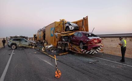 Choque en carretera de Sonora deja cuatro muertos y al menos 10 heridos