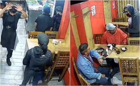 Impactante asalto en Puebla: VIDEO muestra el momento exacto de la muerte de un cliente en taquería