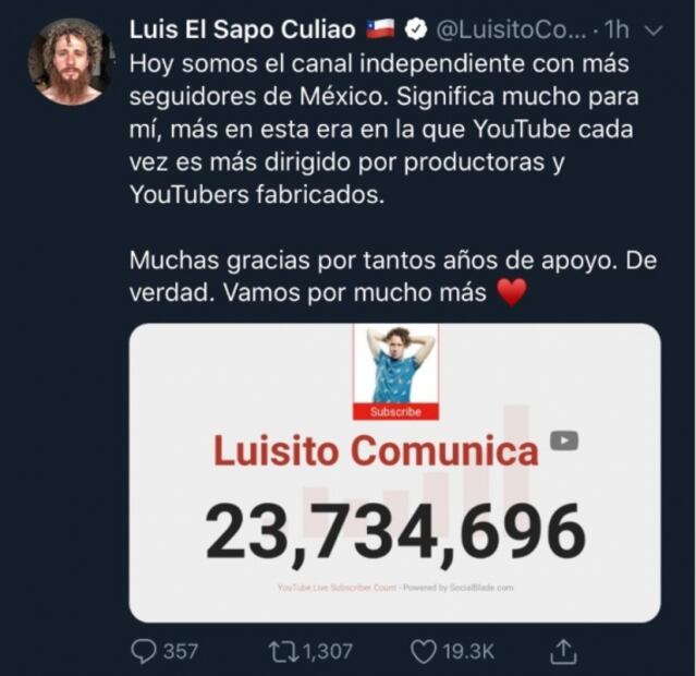 Luisito Comunica le quita el reinado a Yuya