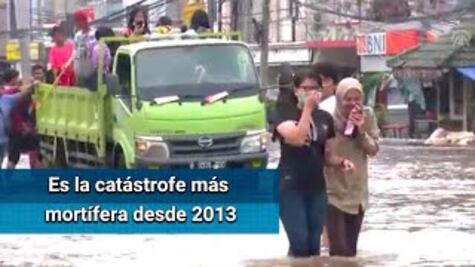 Inundaciones en Indonesia dejan 60 muertos y decenas de miles de personas sin hogar