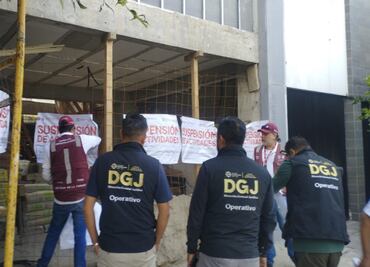 Reponen sellos de suspensión en obra irregular; dos personas son remitidas al Ministerio Público en Iztapalapa