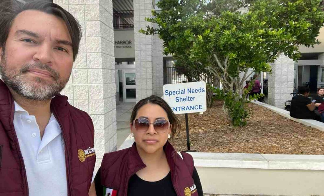 Brigadas del Consulado de México en Orlando realizan recorridos en albergues. Foto: Especial