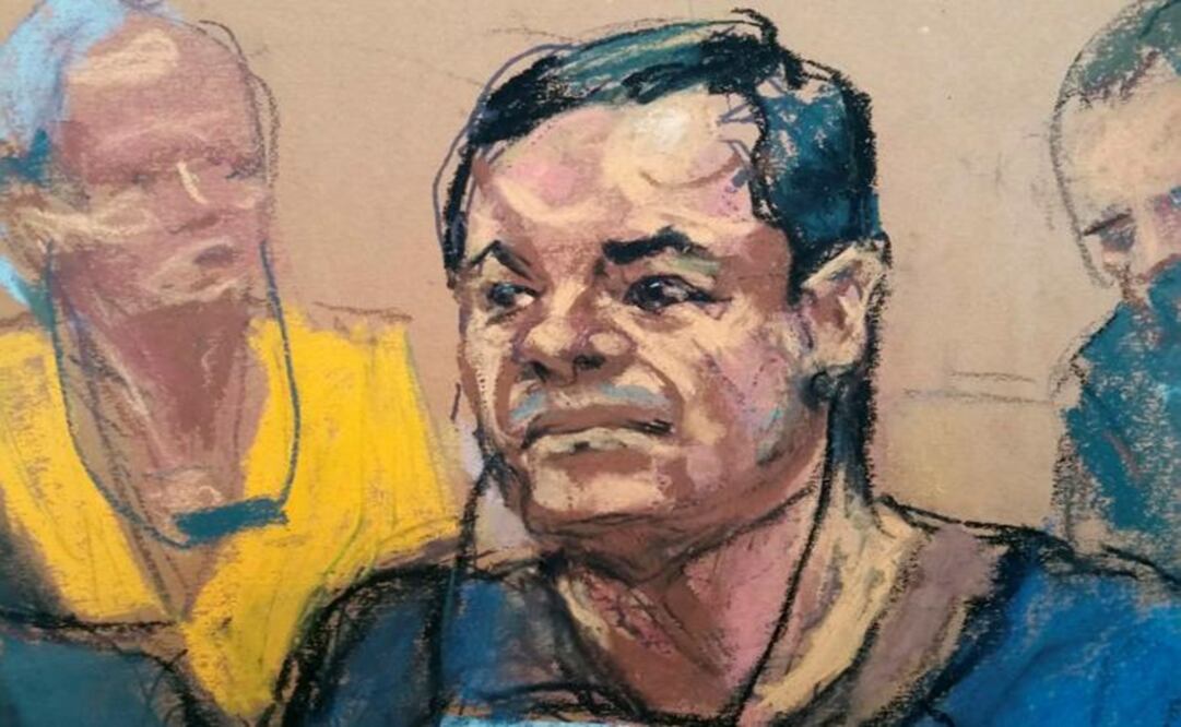 Joaquín 'El Chapo' Guzmán, is shown in a sketch of his court appearance at the Brooklyn Federal Courthouse in the Brooklyn borough of New York City, May 5, 2017- Photo: Jane Rosenberg/REUTERS
