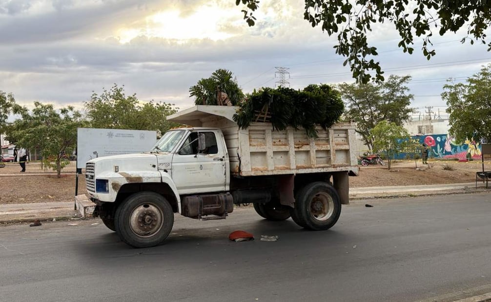 El conductor de camión que transportaba decenas de coronas fúnebres, falleció a bordo de la unidad.
Foto: Especial.