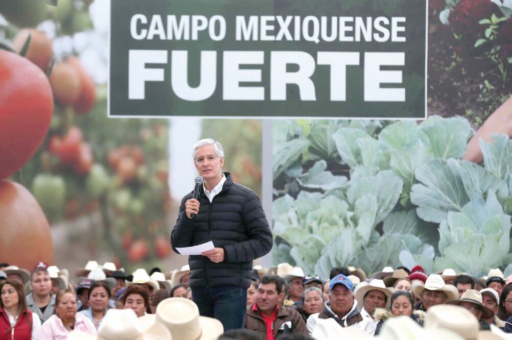 Inversión histórica. El gobernador Alfredo del Mazo detalló que el presupuesto para el sector agropecuario este año es de 2 mil 455 mdp (ESPECIAL)