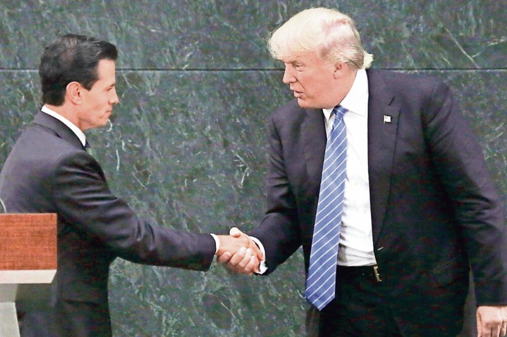 Los presidentes Enrique Peña Nieto y Donald Trump, entonces candidato, se entrevistaron en Los Pinos el 31 de agosto de 2016 (ARCHIVO EL UNIVERSAL)