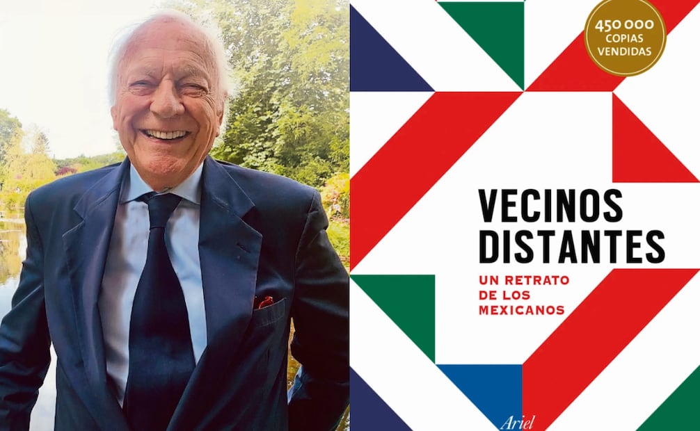 Alan Riding y cubierta de su libro "Vecinos distantes: Un retrato de los mexicanos", publicado por Ariel en 2025. Fotos: Cortesía y Editorial Planeta
