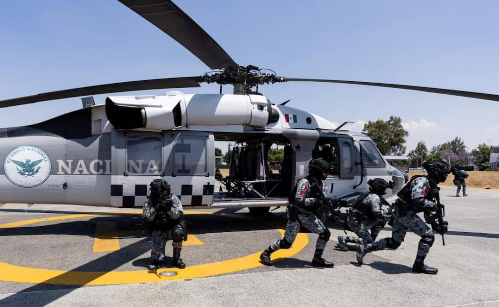 Prácticas de la Fuerza Especial de Reacción e Intervención (FERI) de la Guardia Nacional (GN), con la cual busca combatir al crimen organizado a lo largo de la Copa de Mundo 2026. Foto: Hugo Salvador / EL UNIVERSAL