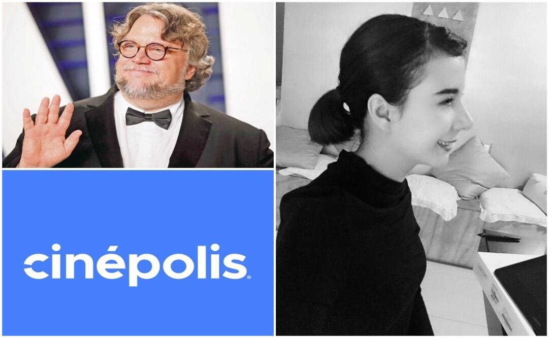 Guillermo del Toro (upper left corner - Photo: Danny Moloshook/REUTERS), Cinepolis logo (inferior left corner - Photo: Taken from Cinepolis Twitter account), Deborah Balboa (right - Photo: Taken from Deborah Balboa Twitter account))