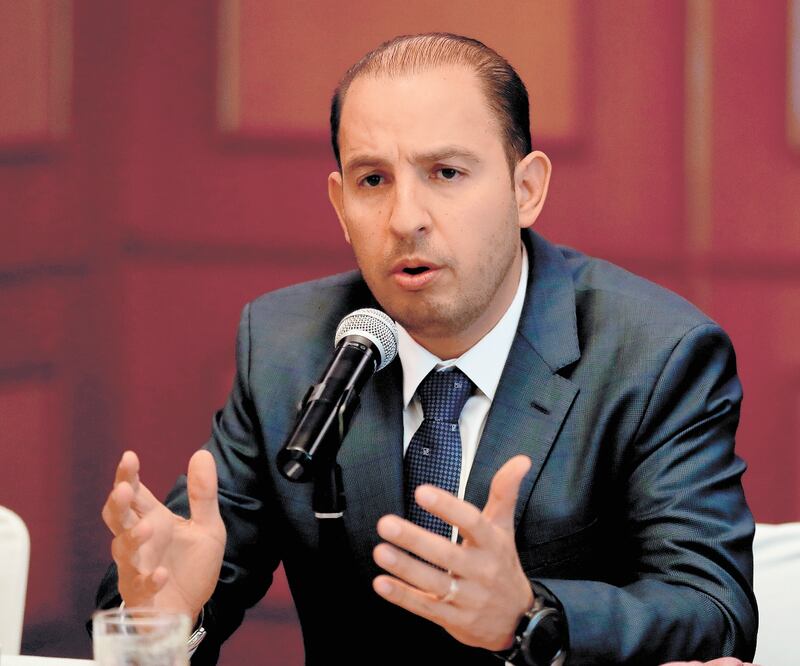 El líder nacional del PAN, Marko Cortés, afirmó que el país lo que necesita es que el gobierno federal tome decisiones técnicas, no ideológicas. ARCHIVO EL UNIVERSAL