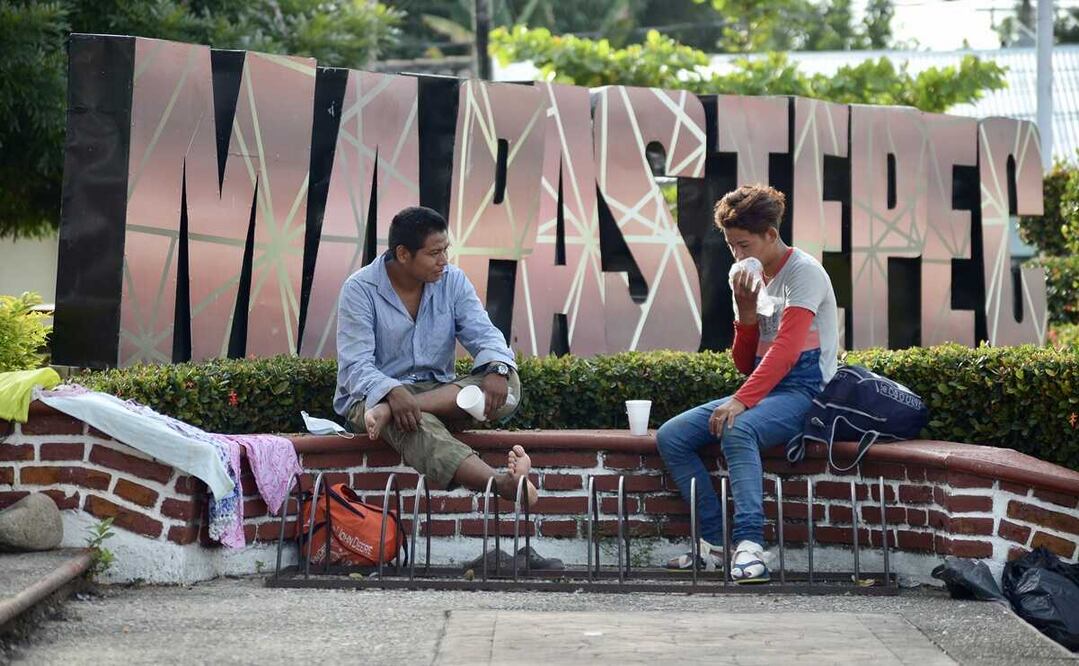 Desarticulan caravana migrante en Mapastepec. FOTO. JACOB GARCÍA. EL UNIVERSAL