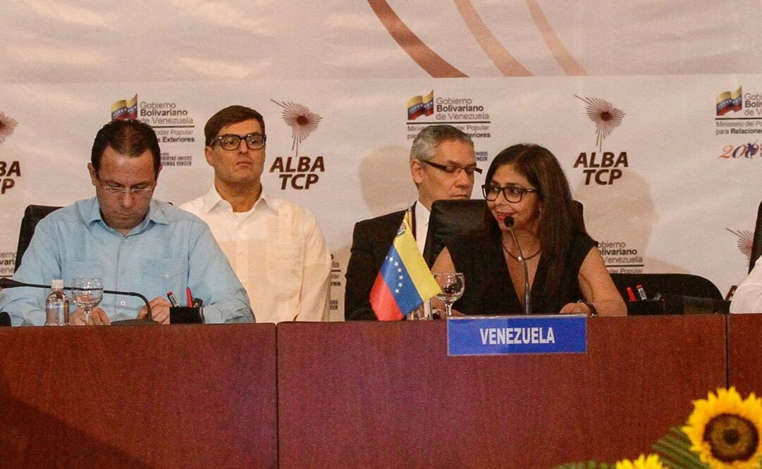 La canciller venezolana, Delcy Rodríguez, participa en una reunión del Consejo Ministerial de la Alianza Bolivariana para los Pueblos de Nuestra América (ALBA-TCP)  (Foto: Xinhua)