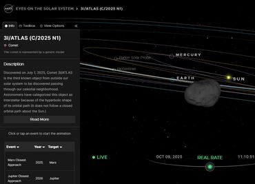 Cometa 3I/ATLAS: sigue EN VIVO la trayectoria del objeto interestelar que tiene en alerta a la Tierra