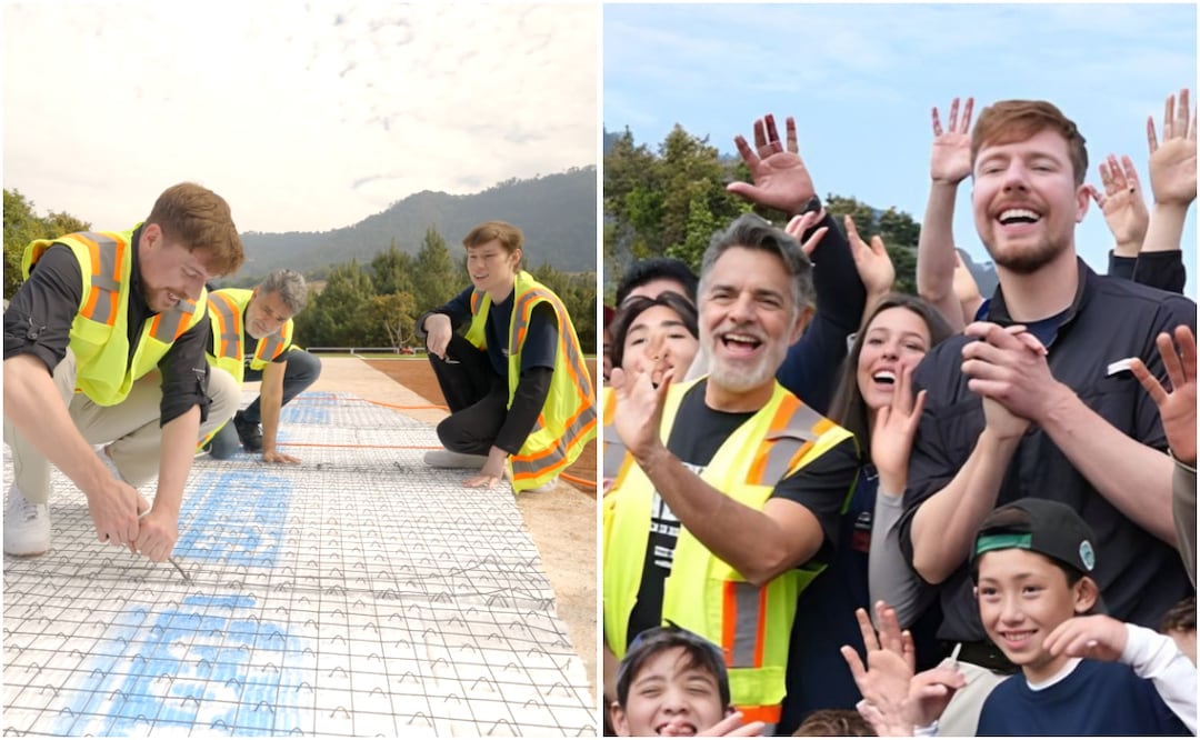 MrBeast construye escuela en Edomex con cancha de futbol incluida; así fue como quedó. Foto: Captura de pantalla YouTube