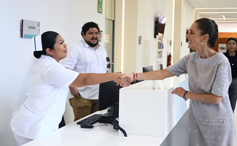 La presidenta Claudia Sheinbaum Pardo inauguró el Hospital General Dr. Agustín O'Horán en Yucatán (17/05/2026). Foto: Especial