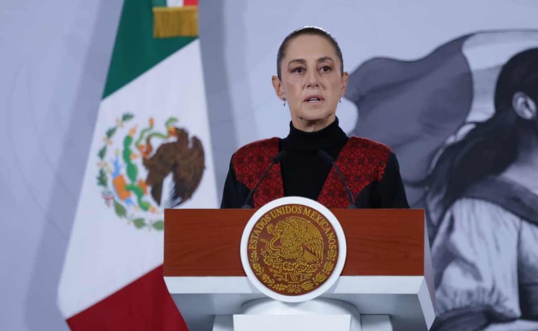 La presidenta Claudia Sheinbaum durante la mañanera del 30 de diciembre del 2025. Foto: Fernanda Rojas/ EL UNIVERSAL