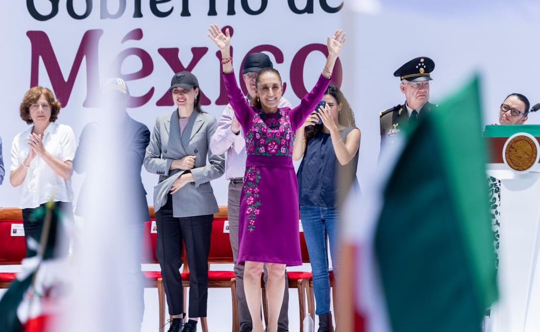 La presidenta Claudia Sheinbaum en el informe de “rendición de cuentas” a dos años de su triunfo electoral, realizado en el Monumento a la Revolución (31/05/2026). Foto: Hugo Salvador/ EL UNIVERSAL