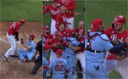 Reds y Cardinals protagonizan primera pelea campal de la temporada