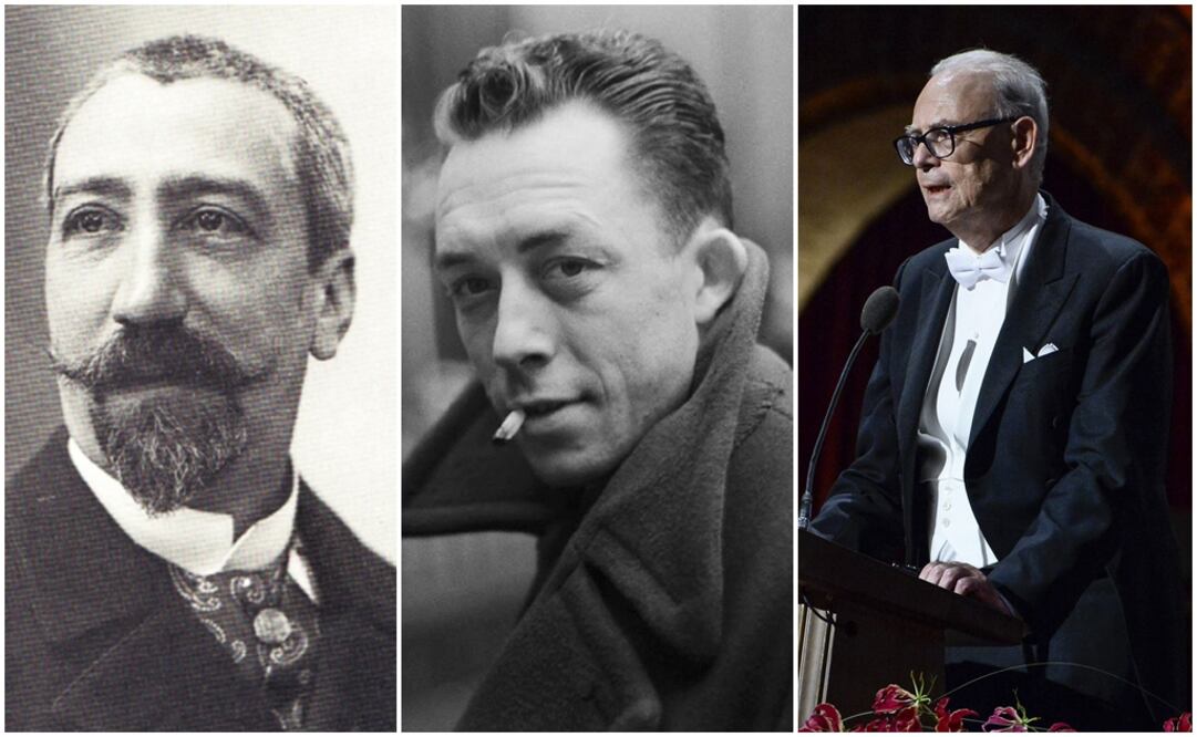 Anatole France, Albert Camus y Patrick Modiano. Foto: Archivo agencias