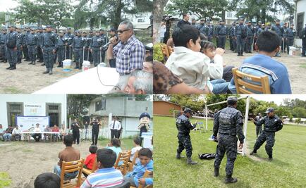 Gendarmería remoza escuela del Valle de Etla en Oaxaca