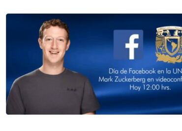 Zuckerberg tendrá conferencia remota en la UNAM