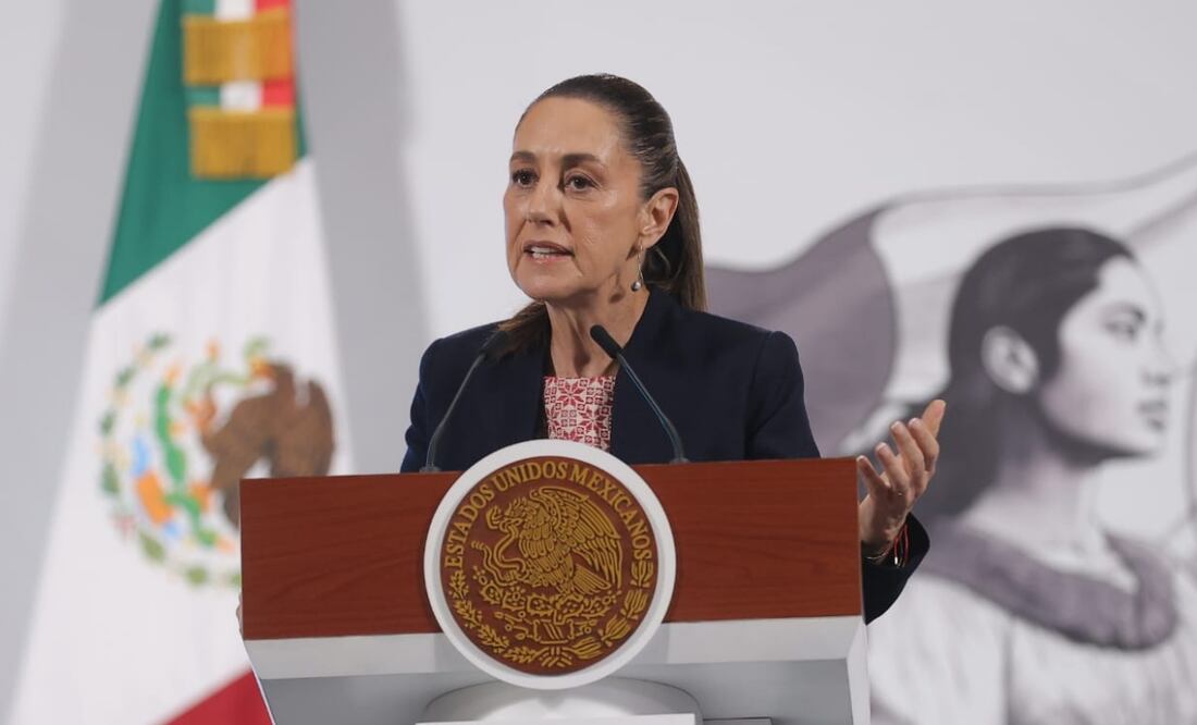 Conferencia mañanera de la presidenta Claudia Sheinbaum en el Palacio Nacional el 5 de agosto de 2025. Fotos: Gabriel Pano / EL UNIVERSAL