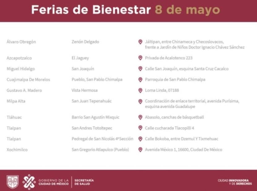 Checa en dónde estará la Feria del Bienestar mañana en tu alcaldía