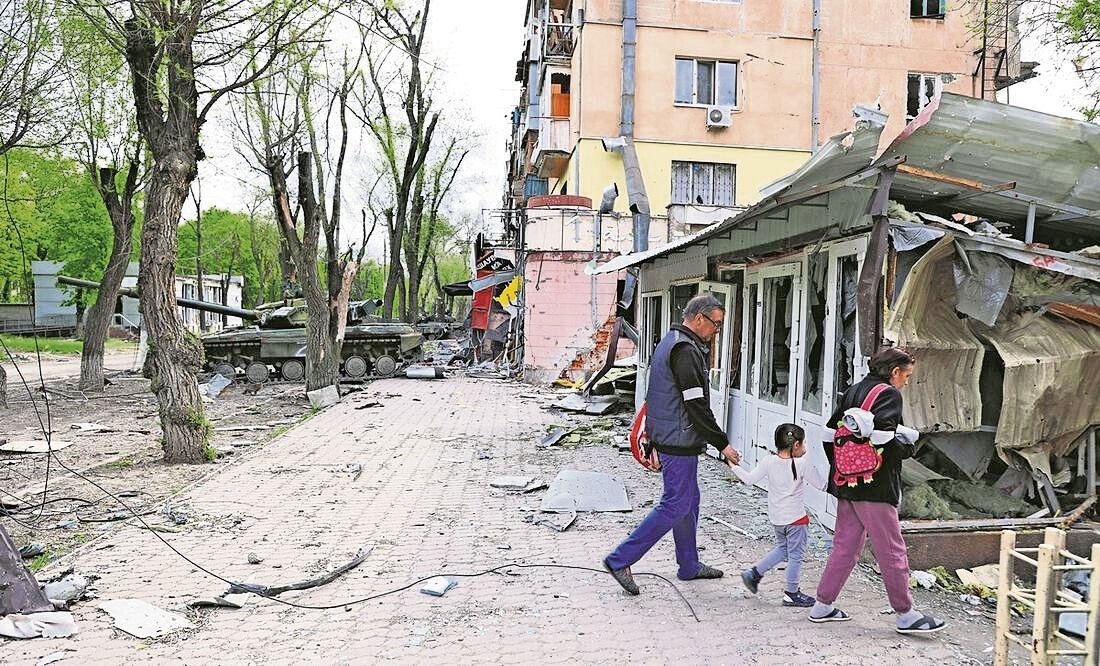 Las calles de Mariúpol han sido devastadas por la guerra. Foto: Archivo / EL UNIVERSAL