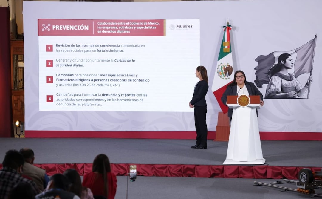 Conferencia del pueblo encabezada por la presidenta Claudia Sheinbaum Pardo en el salón de tesorería de Palacio Nacional. Ciudad de México 11 marzo 2026. Foto: Fernanda Rojas | El Universal