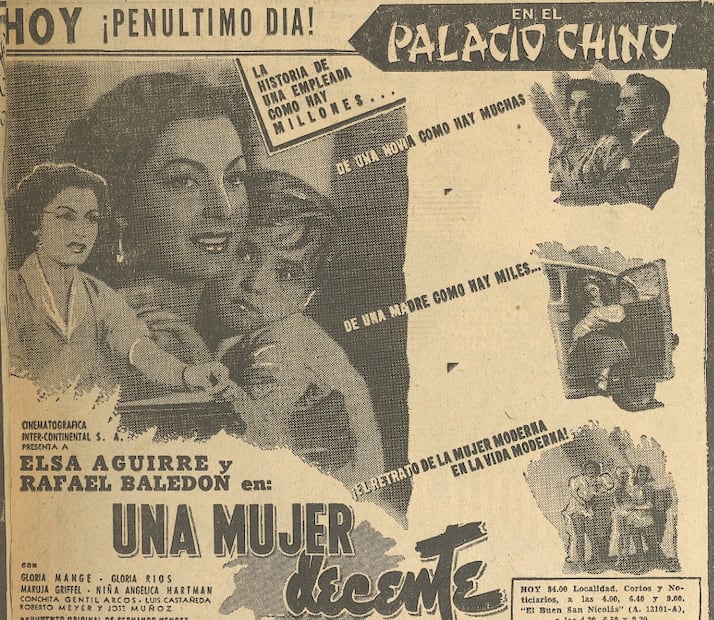 Anuncian en EL UNIVERSAL la película "Una mujer decente".
01 de noviembre de 1950.
Hemeroteca EL UNIVERSAL.
