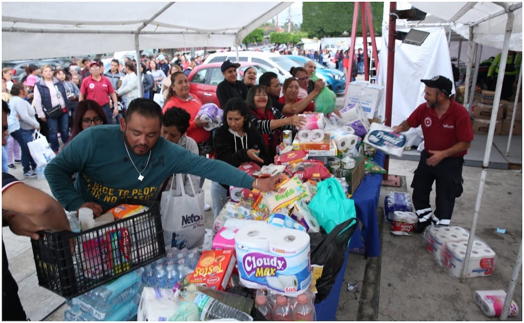 En la alcaldía Venustiano Carranza se instaló un centro de acopio para apoyar a los afectados de Guerrero tras el paso de ‘John’ (07/10/2024). Foto: Especial