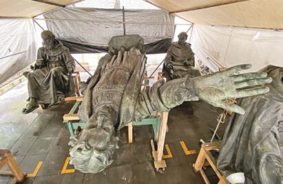 Falsas afirmaciones de Sheinbaum, dice alcaldía Miguel Hidalgo; "no se oponen a recibir estatua de Colón"