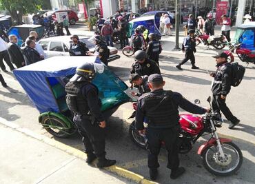 Operativos contra mototaxis llegan a Venustiano Carranza