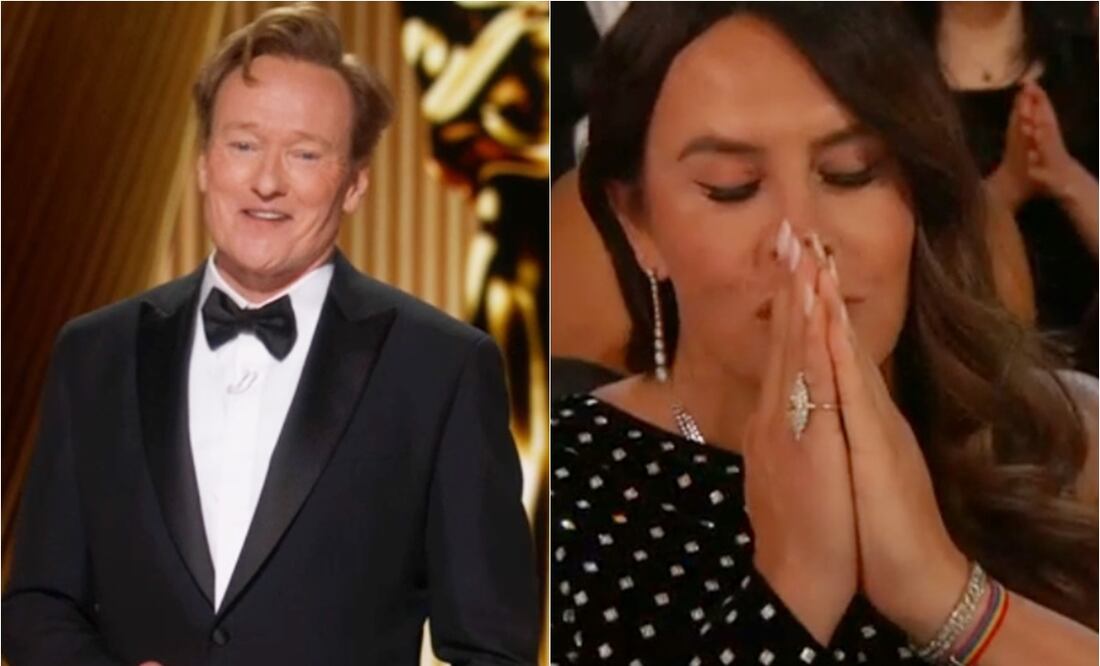 Conan O´Brien y Karla Sofía Gascón en la 97° edición de los premios Oscar.
Fotos: Especial