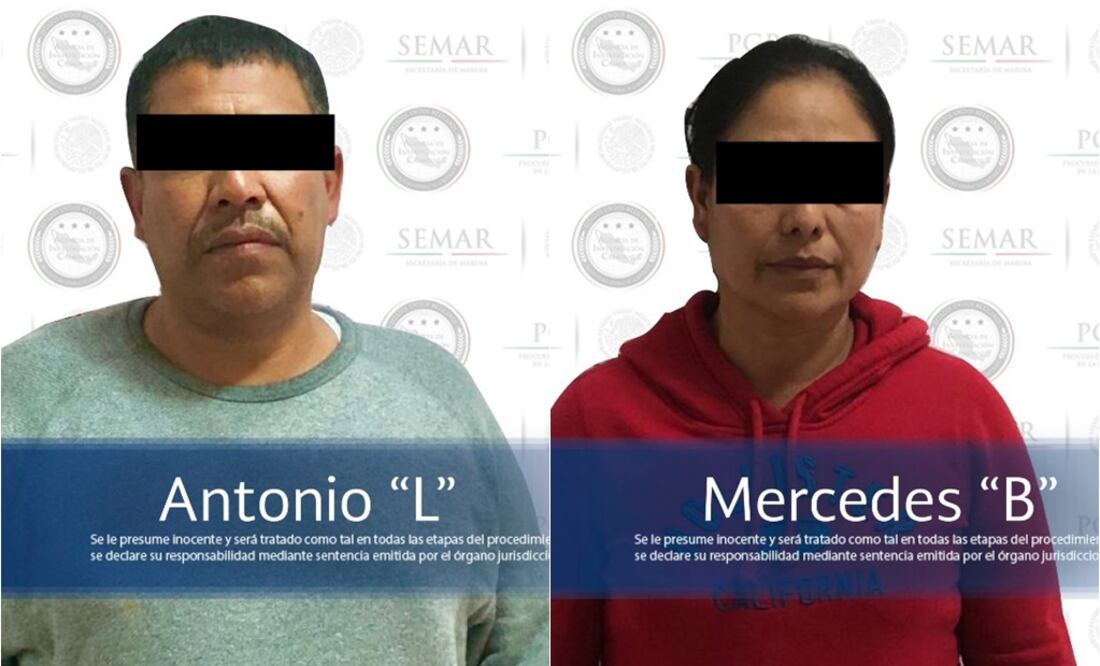 Antonio “L”, "Job Laredo Donjuán” y/o “Gordo”, y Mercedes “B", "La Meche", presuntos integrantes del grupo delictivo "Los Laredo" (CORTESÍA)