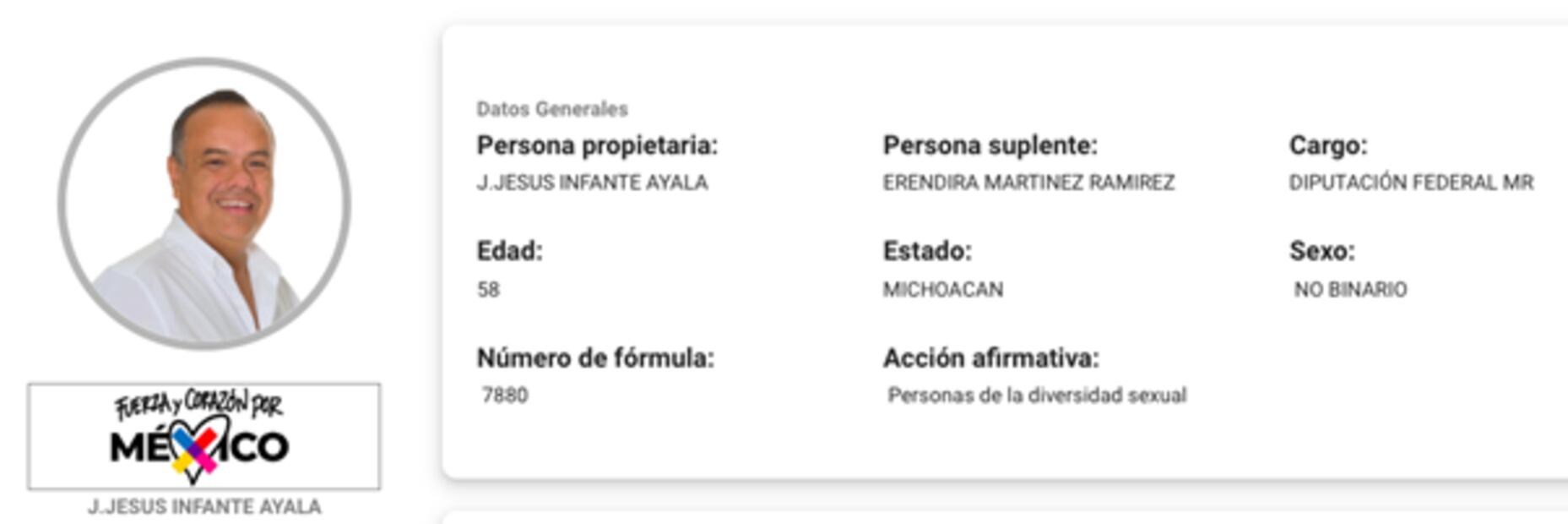 Jesús Infante por Fuerza y Corazón por México