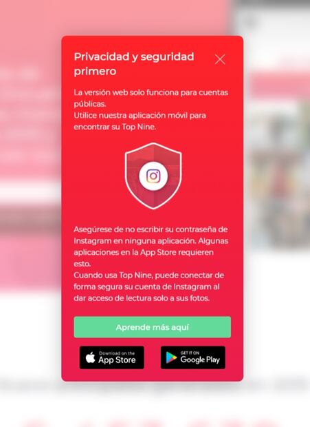 Cómo ver tu Top Nine de Instagram