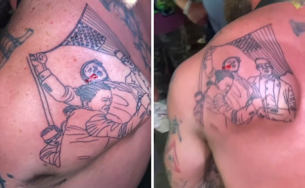 Tatuaje se vuelve viral en redes sociales.
Foto: Captura de pantalla