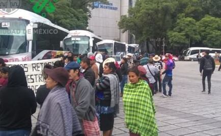 Campesinos se reúnen en el Ángel de la Independencia; alertan por cierres viales